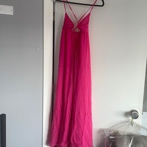 Zara pink maxi dress size small